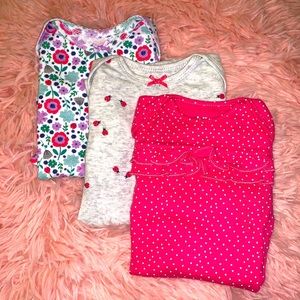 3 piece long sleeve bodysuits
